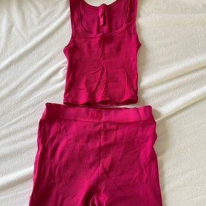 Raspberry skims boxer and tank set